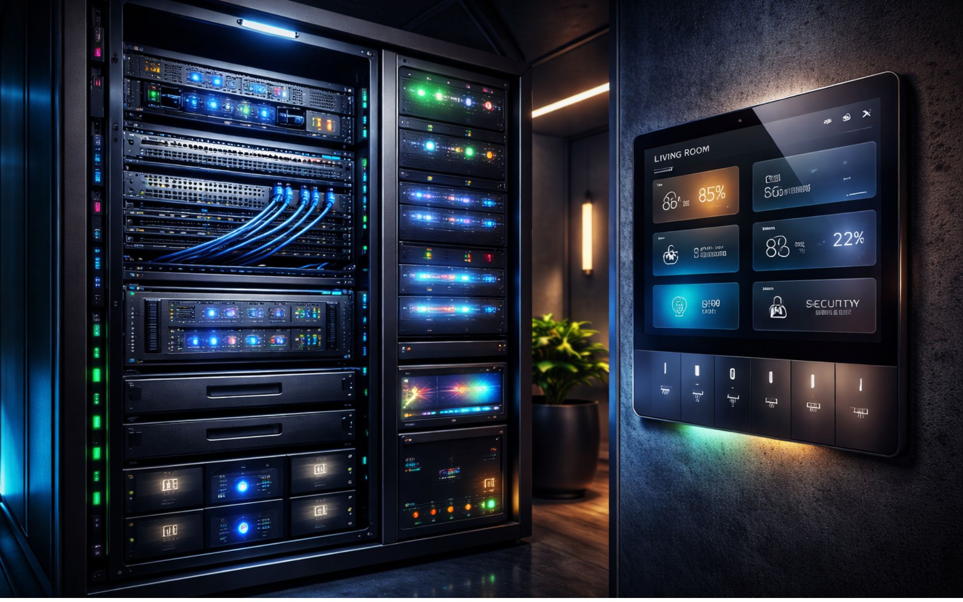 Network rack and smart control dashboard
